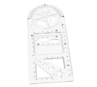 HOMSFOU Règle Géométrique Multifonction Pochoir de Dessin pour Élèves et Outil Portable pour École Bureau et Maison