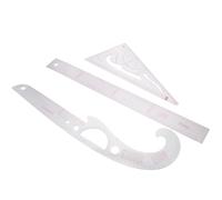 HOMSFOU Règles de Couture Professionnelles 3 Pièces en Plastique Clair, Règles Courbes Françaises pour Patrons de Vêtements, Accessoire Précis pour Patchwork et Modélisme, Outil