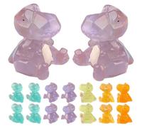 HOMSFOU Résine Mini Statue de Dinosaure Lumineuse 30 Pièces | Décor de Scène Compact, Apparence Vive et Style Cartoon, Ornement Adorable pour Micro Paysage Plusieurs styles