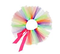 HOMSFOU Robe Tutu en Tulle et Maille Arc-en-Ciel pour Chien Vêtement pour Animaux Coloré, Légère et Confortable, Jupe Festive pour Occasions Spéciales et Séances Photo