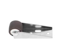 HOMSFOU Roulette de Support Bas Profil Silencieuse Tpe Roue Fixe pour Porte Trolley de Porte de Grange Roulettes de Meuble pour Cabinet Installation Latérale ou Verticale