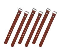 HOMSFOU Sangles de Panier de Vélo en Cuir Réglables Marron, Lot de 3 Paires, Courroies Porte-Bagages pour Garçon et Filles, Accessoires Pratiques pour Paniers de Vélo, Sangles de Fixation