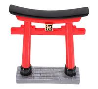 HOMSFOU Sculpture Torii Japonaise Miniature en Résine Robuste, Décoration Aquarium et Jardin, Ornement Extérieur Décoratif, Accessoire 1 Pièce pour Aménagement Paysager Aquatique
