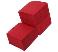HOMSFOU Serviettes en Papier Jetables Rouges 20x20 Cm, Lot de 150 Serviettes Colorées pour Cocktails, Fêtes, Restaurants Occidentaux et Événements Spéciaux