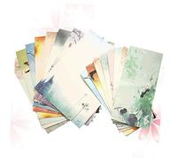 HOMSFOU Set de 12 Ensembles de Papier à Lettres et Enveloppes en Papier Style Chinois Motifs Imprimés Détaillés pour Correspondance Légère et Pratique Style Aléatoire