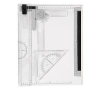 HOMSFOU Set de Dessin A4 Léger avec Outils de Dessin Architectural en Plastique, Règles Précises et Échelles, pour Architecture et Usage en Voyage