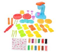 HOMSFOU Set de Outils pour Pâte à Modeler Colorée Moules et Accessoires DIY pour Garçon Fille Machine à Glace Argile pour Modelage et Découpe Kit de Pâte Modeler pour Tout Petits