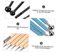 HOMSFOU Set Outils de Sculpture Argile Multifonction pour Modelage Poterie Cutters et Couteaux et Kit DIY Durable pour Création Flexible