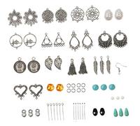 HOMSFOU Set pour Création Boucles Oreilles Rétro DIY Kit Complet Accessoires Durable avec Pince Parfait pour Artisanes et Personnalisées
