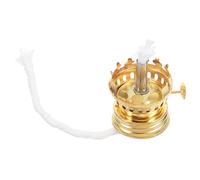 HOMSFOU Socle de Lampe à Pétrole en Métal Doré, Régulateur pour Lampe à Huile Vintage, Porte-mèche Compatible, Accessoire de Brûleur de Kérosène, pour Décoration et Camping