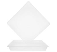 HOMSFOU Soucoupes Carrées Plastique 40 CM Bac de Récupération pour Pots de Fleurs Extérieur, Lot de 2, Utilisation Polyvalente et Balcons