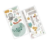 HOMSFOU Sticker Mural Tableau de Taille Créatif en PVC, Motif Animaux de la Forêt et Arbres, Pour Chambre d'Enfant et Nurseries, Suivi de Croissance, 1 Set
