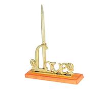 HOMSFOU Stylo de Signature Mariage Doré avec Support Love Portable et pour Or Accessoire Romantique pour Cérémonie Nuptiale et Réception