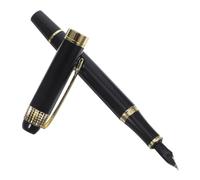 HOMSFOU Stylo-plume Rechargeable en Métal Noir pour Étudiants et Bureau | Écriture Fluide, Design Élégant Professionnel, Format Portable, Usage Scolaire et Affaires, Présent de Diplôme