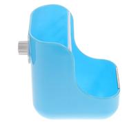 HOMSFOU Support à Herbe pour Lapin et Cochon d'Inde, Mangeoire en Plastique Bleue Fixe pour Cage, Distributeur de Nourriture Multifonctionnel, Râtelier Pratique pour Petits Animaux,