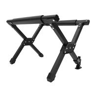 HOMSFOU Support de Cadre Pliant en Alliage D'aluminium Noir, Résistant la Rouille, pour Camping et Accessoires de Barbecue à Gaz Plusieurs Styles