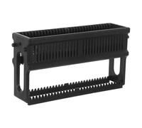 HOMSFOU Support de Lames et Capacité de 30 Lames pour Microscope en Plastique Noir Base Antidérapante Stable pour Travaux de Pathologie en Laboratoire