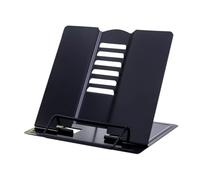 HOMSFOU Support de Lecture Métallique Ajustable pour Bureau Étagère Simple et Portable pour Partitions Design Élégant Noir