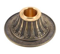 HOMSFOU Support de Roue de Moulin à Prières Tibétain en Cuivre, Base Portative Lotus Sculptée la Main, Socle Décoratif Spirituel pour Temple Bouddhiste, Accessoire de Dévotion