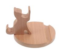 HOMSFOU Support de Téléphone Chat en Bois pour Bureau, Tablette et Lecture | Style Kawaii Beige, Support Stable pour Maison, Cours en Ligne, Étudiants et Amoureux des Chats