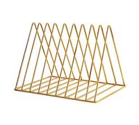 HOMSFOU Support Disques Vinyle et CD Doré Étagère de Bureau Multifonction pour Rangement Présentoir Disques Organisateur Léger et Élégant pour Maison et Bureau