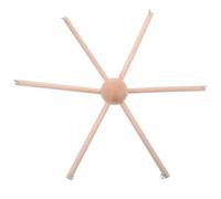 HOMSFOU Support Mobile en Bois Naturel à 6 Pieds, Cadre Sphérique Décoratif pour Carillon Éolien, Kit DIY pour Chambre D'garçon et Filles, Cadre Mobile pour Loisirs Créatifs Suspendre