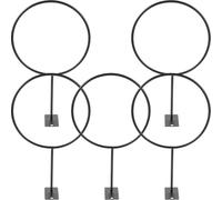 HOMSFOU Support Mural pour Ballon de Sport en Fer Noir, Présentoir | Rangement et Exposition, Trous Pré-percés Vis, pour Basketball et Rugby, Usage Maison ou Commerce