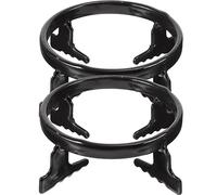 HOMSFOU Support pour Cuisinière à Gaz en Fer Noir 2pcs, Résistant la Déformation, Facile à Retirer, Cuisine et Table de Cuisson