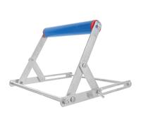 HOMSFOU Support Réglable pour Machine de Découpe Rouleaux Auxiliaires, Hauteur Ajustable de 55mm à 135mm, Structure Métal et Plastique, pour Menuiserie et Travail du Bois