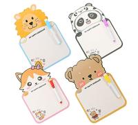 HOMSFOU Tableau Blanc Effaçable à Sec pour Garçon et Filles Double Face 4Pcs Couleur Aléatoire pour École et Maison