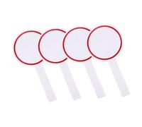 HOMSFOU Tableau Blanc Portable Effaçable à Sec Lot de 4 Panneau de Signalisation Réutilisable Pratique pour Enchères Événements Sportifs