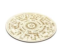 HOMSFOU Tableau d'Information en Bois pour Divination Pendule Étoilé, Plaque Décorative Sculptée et Fournitures pour Rituel Magique