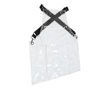 HOMSFOU Tablier de Travail Imperméable Transparent en Tpu, Ajustable avec Sangle Réglable, 60 Cm de Long, 50 Microns, pour Salon de Coiffure et Beauté, Protection Éclaboussures, Usage