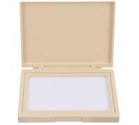 HOMSFOU Tampons Encreurs Vierges Beige en Plastique pour Empreintes Digitales Bébé, Faciles à Utiliser et Réutilisables Petit Étui de Rangement pour Scrapbooking et Création de Cartes