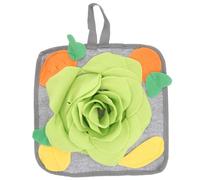 HOMSFOU Tapis de Fouille pour Lapin en Polaire Lavable Vert, Coussin Renifleur Antidérapant pour Alimentation Lente, Interactif D’entraînement Olfactif pour Lapins de Compagnie