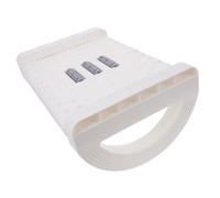 HOMSFOU Tapis De Pied Repose-pied Du Bureau Repose-pieds Petit Siège Élevé Tabouret De Pied Petit Repose-pieds Rembourré Repose Pieds Tampon Rembourrage Blanche Plastique