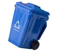 HOMSFOU Tasse à Café en Céramique Originale Forme Poubelle Couvercle, Capacité 301-400ml, Couleur Bleue, Mug Décoratif Multifonction pour Maison et Bureau, Accessoire Café Quotidien,