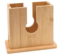 HOMSFOU Trancheuse Bois 15x13,5x7,8 Cm, Coupe-bagel Manuel Guide de Découpe, Outil Polyvalent pour Bagels, Fruits et Légumes, Accessoire la Cuisine Pratique pour Pâtisserie Mie