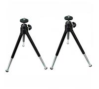 HOMSFOU Trépied Téléphonique Mini Télescopique 2 Segments, Support De Diffusion Mobile Multi-Positions, Ensemble De 2 Pièces, Noir, Portable pour Bureau Et Photographie