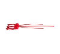 HOMSFOU Trident de Costume Rouge Pailleté Léger en Plastique et Papier, Accessoire Polyvalent pour Cosplay et Célébrations d'halloween, Facile à Transporter