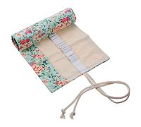 HOMSFOU Trousse à Crayons Enroulable Toile à Motif Floral Étui à Crayons Portable avec Capacité pour Artistes Étudiants Organisateur Pratique pour Fournitures Scolaires de Dessin
