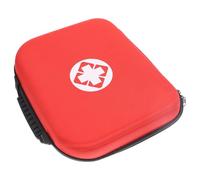 HOMSFOU Trousse de Portable Rouge, Kit de Secours Compact et Léger, Pochette de Rangement Médicale Pratique pour Voiture, Maison et Voyage, Récipient à Remède D’urgence