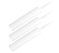 HOMSFOU Tubes de Calfeutrage Rechargeables Lot de 3, Embout Ajustable, Conçus pour Mastic et Enduit, pour Travaux de Réparation et Rénovation