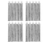 HOMSFOU Tubes de Peinture en Aluminium Rechargeables 30ml 20 Pièces | Blanc, Alliage D'aluminium et Plastique, Usage Extérieur, Stockage de Gouaches, Lot Pratique