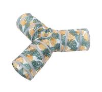 HOMSFOU Tunnel de Jeu Amusant pour Chats et Lapins en Polyester Léger, Tunnel Pliable à Trois Voies, Jouet pour Petits Animaux à Utiliser la Maison