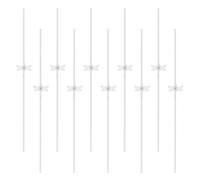 HOMSFOU Tuteurs Transparents pour Plantes 40 Cm en Plastique Résistant aux Intempéries - Lot de 10 Set de Piquets 10 Clips pour Support de Fleurs et Plantes Grimpantes - Échafaudage