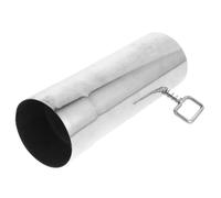 HOMSFOU Tuyau D'échappement Performance sans Fuite en Acier Inoxydable avec Valve D'air Argenté pour Poêle de Tente Adapté pour Camping sous Tente