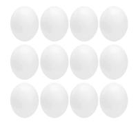 HOMSFOU Œufs Factices en Plastique 12 Pièces pour Perroquets et Diamants Mandarins, Simulation Naturelle pour Nichoirs et Loisirs Créatifs