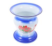 HOMSFOU Urinoir Rétro en Émail Bleu Pied Haut et Base Antidérapante, Pot de Chambre Léger et Compact pour Usage Domestique, Crachoir Décoratif Pratique pour Patients et Style Aléatoire