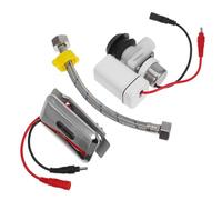 HOMSFOU Valve de Chasse Urinoir Intelligente avec Capteur Automatique Dispositif Électronique sans Contact pour Salle de Bain Kit Complet avec Panneau A Vanne Abs et Alimentation Dc